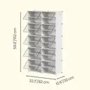 SONGMICSHOME Modular Shoe Storage Cabinet, 10-Compartment Organiser with Doors, Plastic Panels and Steel Frame, Entryway, White image 4