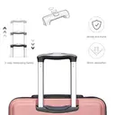 Fashion Travel Suitcase, Lightweight Hard Shell Trolley with Smooth Spinner Wheels and Secure Lock System – Nude image 2