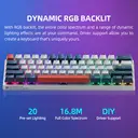 Machenike K500-B61 mechanische kabelgebundene Tastatur, 60%-Layout, QWERTY US-Layout, blauer Schalter, RGB-Beleuchtung image 6