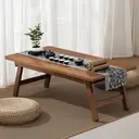 CHZIMADE 1PC Bamboo Folding Coffee Table Tea Picnic Table Foldable Low Table Japanese Style image 2