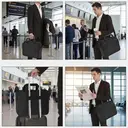 Laptop Bag 15.6 Inch, Laptop Briefcase Men Waterproof, Large Computer Bag Multifunctional Business Shoulder Bag for Men Women Messenger, Black, New Year Sale , Top gift picks image 6