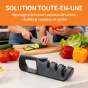 Aiguiseur de couteaux à angle réglable en trois étapes LIFEPAL, système d'affûtage professionnel 14-24°, convient aux couteaux de cuisine, aux couteaux de poche et aux ciseaux image 8