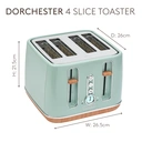 Haden Dorchester 4 Slice Toaster, Digital Browning Control, Sage Green, Coated Stainless Steel - 201287 image 3