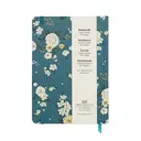Jubiluu A5 Hardcover Notebook with Lined Pages - 96 Sheets (100g offset paper), Bookmark & Elastic Band -Classic Cream Ruled Journal for Writing, School, Office, and Gifts-Slate Blue Floral Cluster image 6