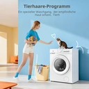 Comfee Waschmaschine 8 kg, mit Haustierhaarpflege-Programm und Dampffunktion, 16 Programme, Energieeffizienzklasse A-10%, Füllfunktion, leise und energiesparend, CF08EWP05W-HR, Weiß image 4