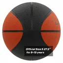 High-quality Rubber Basketball(27.5") Size5#Black/Brown image 1