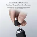 Sparoma 3-in-1 Nose & Facial Hair Trimmer for Men – Trimmer for Nose & Ear Hair & Eyebrow & Detail, 7800 RPM High-Speed Motor, 120-Min Runtime, IPX7 Waterproof – Precision Stainless Steel Dual-Blade Head, LED Display – Type-C Rechargeable, TC-016 3-IN-1, Black image 7