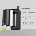 POWCAN by Meoky 18oz Single Spout Straw Sports Bottle -Black image 4