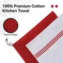 JORDAN&JUDY 6-Pack Red Kitchen Towels, Soft & Durable, Easy to Clean, Lint-Free, 40x66cm image 2