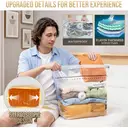 TAILI 8 Pack Cube Vacuum Storage Bags, Medium Size (25x19x11 inch), Vacuum Seal Bags for Clothing, Travel Compression Packing for Clothes, Blankets, Baby Clothes, Travel Accessories image 3