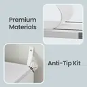 SONGMICSHOME Modular Shoe Storage Cabinet, 12-Compartment Organiser with Doors, Plastic and Steel Frame, Entryway, White image 6