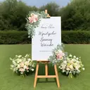 Wei's moment Bouquets artificiels de roses poudrées, lot de 2, pour panneaux d'accueil de mariage, décorations florales, arches de mariage pour cérémonie image 3