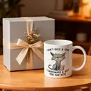 Alphynix 1 Mug blanc 33cl avec citation "Je ne me lève pas et brille, je caféine" & Grumpy Cat, cadeau de Noël ou Thanksgiving humoristique pour amateurs de café,Le cadeau de la saint-valentin, cadeau d’anniversaire image 4