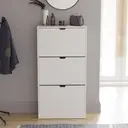 Vida Designs Shoe Cabinet 3 Doors White image 2