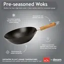 School of Wok 14"/36cm Pre-Seasoned Carbon Steel Wok image 3
