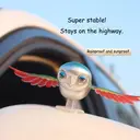 Simulation Flying Bird Motorcycle – Wind-Powered Car Ornament with Realistic Flapping Wings, Aerodynamic Design for Sunroof, Window & Handle Use (Blue),blue image 2