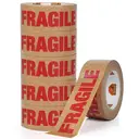 TAPEBEAR Lot de 3 rubans adhésifs avec imprimé ''Fragile'' en papier kraft - 50 mm x 5 m image 0