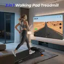 Lichico Tapis de course et de marche avec inclinaison réglable 9 % avec télécommande image 1