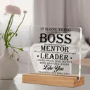 Alphynix Plaque en acrylique "BOSS, MENTOR, LEADER" à offrir image 7
