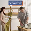 Cuisync T-201 Défroisseur vapeur portable 220 ml, 1 000 W avec technologie anti-fuite 360° - Blanc image 3