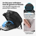 ochama Sac à Dos Sport TANK - Grande Capacité 35L, Ouverture à 180°, Pour Voyage d’Affaires, Randonnée, Gym, École, Sac pour Ordinateur, Noir image 6