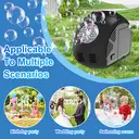 Portable Handheld Automatic Bubble Maker - White, Electric Bubble Maker, Easy to Use/Handle, LED Lights for Party/Outdoor Fun, Gift/Christmas Surprise image 4