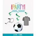 Unique Hanging Swirl Football Decorations, 3 pack image 1