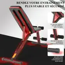 ISE Banc Musculation Pliable/Banc Musculation Plat Pliable , Banc Abdominaux Multifonction, Banc Fitness Abdos Réglable 7 Positions, Banc Inclinable Musculation Homme image 2