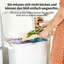 ochama Trocken- und Nass-Trenn-Mülleimer, doppelschichtig, mobil, mit Rollen, große Fächer, für Küche, Wohnzimmer, Heimgebrauch, Weiß, 45 l image 5
