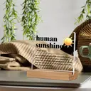 Alphynix Plaque commémorative Human Sunshine en acrylique avec support en bois - 12 cm image 2