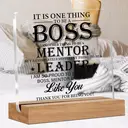 Alphynix Plaque en acrylique "BOSS, MENTOR, LEADER" à offrir image 1
