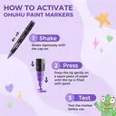 Ohuhu Stylos de peinture à l’aquarelle, 90 couleurs : à double pointe (ronde et fine) image 6