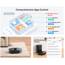 Lubluelu Robot Vacuum Cleaner with Suction Station 3-in-1, 4000Pa Vacuum Cleaner Robot with Wiping Function, Robot Vacuum Cleaner with Laser Navigation App Control, Ideal for Pet Hair, Carpets, Hard;Lubluelu+SL60MAX+Robot Vacuum Cleaner+37.5x37 x23.5cm image 6