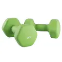 JOYFURNOSLot de 2 haltères, Poids en néoprène 2 x 2 kg, Hexagonaux, Pour entraînement à domicile et remise en forme, Vert image 1
