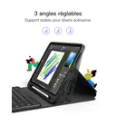 Inateck Coque Clavier Détachable avec Pavé Tactile Compatible iPad pour iPad 11e/10e Gén, pour 10e (10,9")/ 11e (2025 A16), Air 11" M4/M3/M2, Air 6/5/4e, Pro 11 4e-1re, avec Porte-Crayon, AZERTY, Noir KB002 image 3