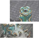 JU7CER Brûleur d’encens en céramique à émail changeant en forme de lotus image 4