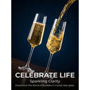 Ju7cerx transparent glass wine glasses Suitable for Celebrations, Weddings & Parties,175ml 2pcs image 0