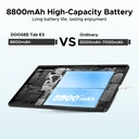 DOOGEE Tab E3 Android 15 AI Tablet, 32 GB + 256 GB/2 TB, 11 Zoll FHD+ & 90 Hz, Helio G100 Gemini AI Gaming Tablet, 8800 mAh Akku, 7,5 mm ultradünnes Metallgehäuse, Dual-SIM-Slots, 5G, WLAN, GPS, Bluetooth 5.2, Gesichtserkennung, Blau image 3