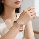 VoxorAI L8 Bracelet en quartz rose naturel artisanal - Rose amour et tendresse image 5