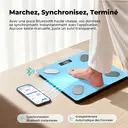 Sparoma ADL-26 Balance Connectée Bluetooth, suivi avec application, multi-utilisateur, 2×AAA piles requises,180 kg max - Bleu image 4
