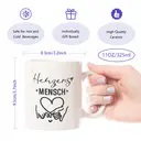 Alphynix 1pc Herzensmensch Mug, 11oz White Ceramic Cup with German Word for "Sweetheart" and Hands Making a Heart, Meaningful Gift for Loved Ones image 7