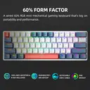 Machenike K500-B61 mechanische kabelgebundene Tastatur, 60%-Layout, QWERTY US-Layout, blauer Schalter, RGB-Beleuchtung image 3