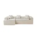 Canapé d'angle en L modulaire en chenille, 263 cm, 2 pièces, assise de 72 cm de profondeur, chaise longue, sans montage, avec coussins image 0