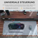 KEYSME Lunar 01 80%-Tri-Mode mechanische Tastatur, US-QWERTY-Layout, Gasket-Mount-Tastatur mit Rhythmusbeleuchtung, Hot-Swap-Schalter, programmierbarer Drehregler, PBT-Tastenkappen & 4000-mAh-Akku, Schwarz image 9