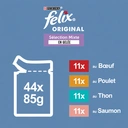 FELIX Aliment humide pour chat classique Soin de la peau et du pelage 44 sachets x 85 g image 4