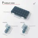 JORDAN&JUDY Portable Sealed Weekly Pill Organizer Large Capacity Pill Dispenser Pill Storage Box 21 Compartments-Blue, New Year Sale , Top gift picks image 5