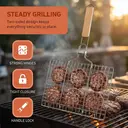 Huacan Air fryer grill, stainless steel mesh frame, thickened multi-layer detachable storage rack, 1 piece of grill image 2