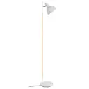Interiors by Premier Floor Lamp Bryant Wood & Metal White H:150cm image 0