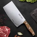 WANGMAZI Couteau à découper Cleaver - Série Shenmu Lu - Acier inoxydable 400 - Manche en noyer - 9,1 x 30,8 cm image 1