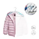 Wooden Hanger, 35x20x1.2cm, White and Silver, Set of 20 image 5